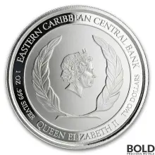 2019 St. Kitts & Nevis Silver Brown Pelican 1 oz