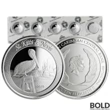 2019 St. Kitts & Nevis Silver Brown Pelican 1 oz