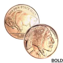 Copper 1 oz Buffalo Round (Golden State Mint)
