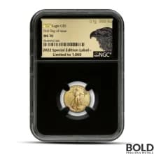 1/10 oz America Eagle MS70 NGC Gold Coin (First Day Release / Black Core)