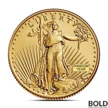 1/10 oz America Eagle MS70 NGC Gold Coin (First Day Release, Random Year)