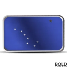 1 oz Alaska State Flag Silver Bar (Colored)