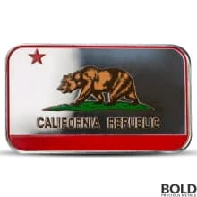 1 oz California State Flag Silver Bar (Colored)