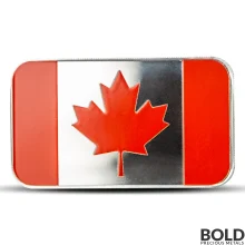 1 oz Canada Country Flag Silver Bar (Colored)