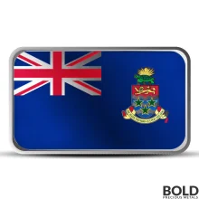 1 oz Cayman Islands Country Flag Silver Bar (Colored)