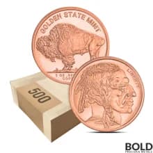 1 oz Golden State Mint Buffalo Copper Round (Box of 500)