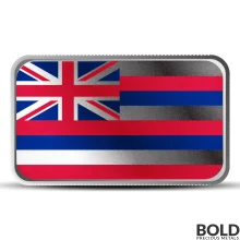 1 oz Hawaii State Flag Silver Bar (Colored)