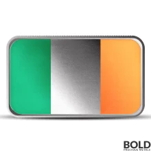 1 oz Ireland Country Flag Silver Bar (Colored)