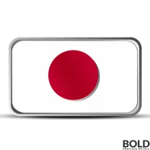 1 oz Japan Country Flag Silver Bar (Colored)