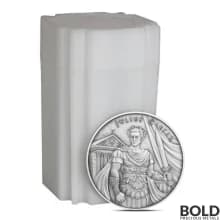 1 oz Legendary Warriors: Julius Caesar Silver Round BU - Tube of 20