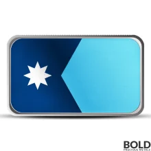 1 oz Minnesota State Flag Silver Bar (Colored)