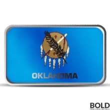 1 oz Oklahoma State Flag Silver Bar (Colored)