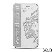 1 oz Scottsdale Patriotic Liberty and Justice Bald Eagle Silver Bar (Color)