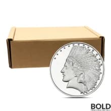 1 oz SilverTowne 10 Indian Silver Round - Box of 500