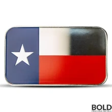 1 oz Texas State Flag Silver Bar (Colored)