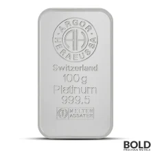 100 Gram Argor Heraeus Platinum Bar