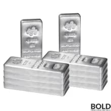 1000 oz Silver - 10 x 100 oz PAMP Suisse Cast Silver Bars