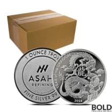2024 1 oz Asahi Lunar Dragon Round Silver - Box of 500