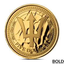2024 1 oz Barbados Trident Gold Coin