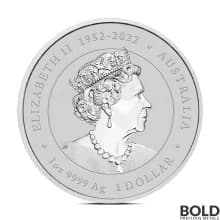 2024 1 oz Perth Lunar Teal Dragon Silver Coin (Colored)