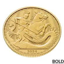 2024 1/4 oz British St George and the Dragon Gold Coin (BU)