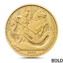 2024 1/4 oz British St George and the Dragon Gold Coin (BU)