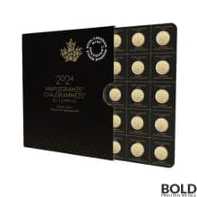2024 25 Gram Canada Maple Leaf Gold Coin (25x1 Gram)