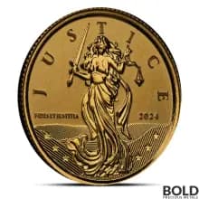 2024 1/10 oz Gibraltar Lady Justice Gold Coin (BU)