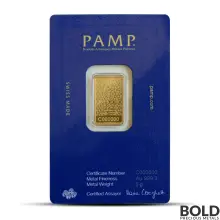 5 Gram PAMP Arabian Horse with Pendant Frame Gold Bar