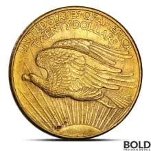 $20 Saint Gaudens Gold Double Eagle Coin (VF, Random)