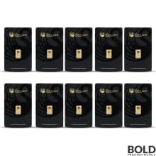 Lot of 10 - 1 Gram Perth Mint Gold Bar