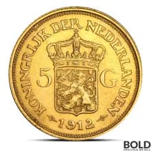 Netherlands 5 Guilder Gold Coin (Avg. Circ)