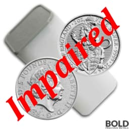2016 Silver GB Queen's Beasts (The Lion) - 2 oz *IMPAIRED