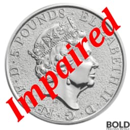 2016 Silver GB Queen's Beasts (The Lion) - 2 oz *IMPAIRED