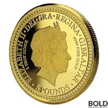 2018 Gibraltar Royal Arms of England Gold 1 oz BU