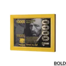 2022 Chad Cafe Terrace at Night by Vincent Van Gogh Colored High Relief Coin - Silver 2 oz (Bi-Metal)
