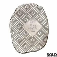 Silver 5 oz Argentia Egyptian Cat Antiqued Bar