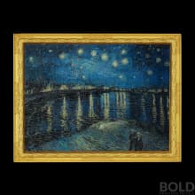 2022 Silver 2 oz Chad Van Gogh: Starry Night Over the Rhone Colored HR Coin (Bi-Metal)