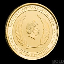 2021 Gold 1 oz Montserrat Angelfish Coin BU