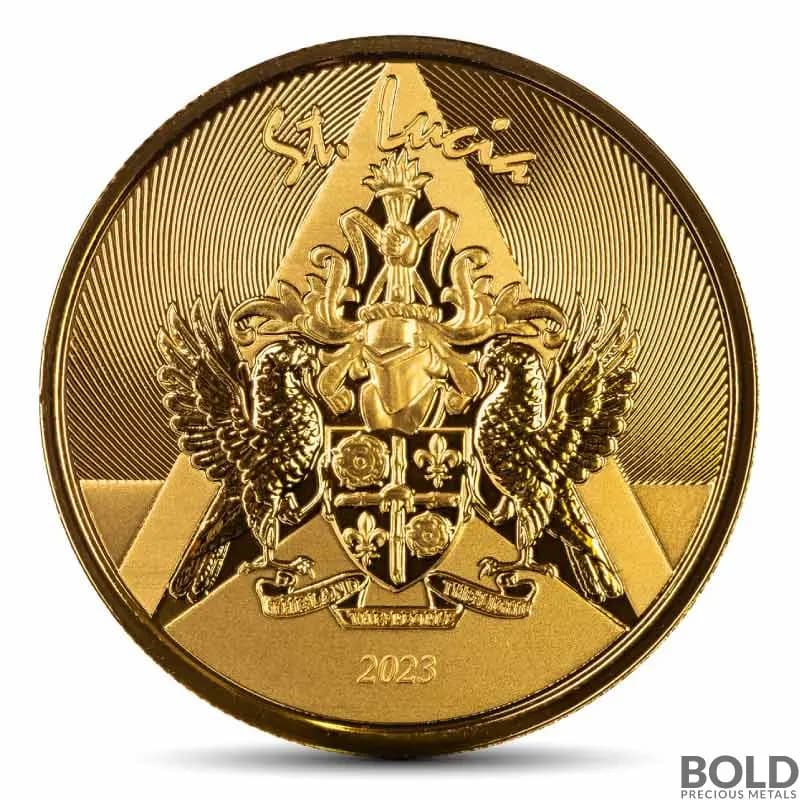 2023 1 oz St. Lucia Coat of Arms Gold Coin (BU)