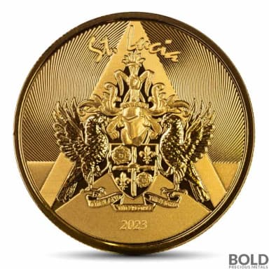 2023 1 oz St. Lucia Coat of Arms Gold Coin (BU)