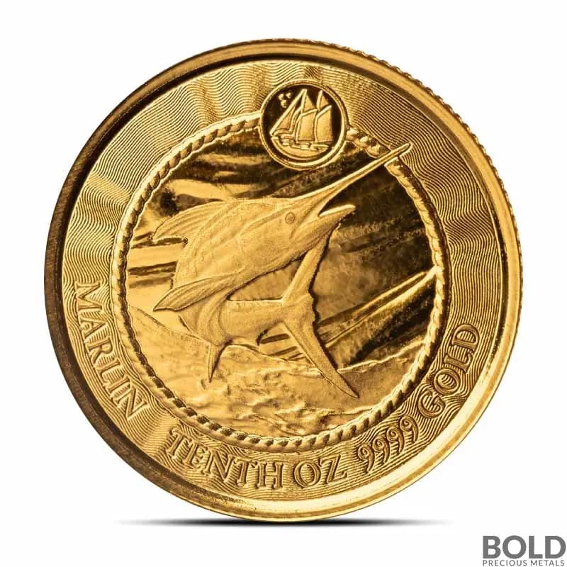 2023 1/10 oz Cayman Islands Blue Marlin Gold Coin
