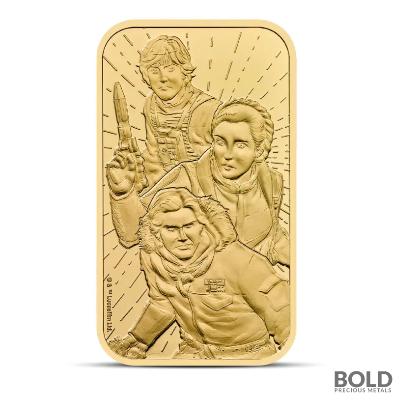 2024 1 oz Royal Mint Star Wars Light Side Gold Bar