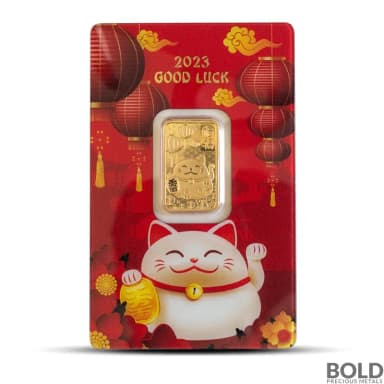 5 Gram PAMP Good Luck Gold Bar