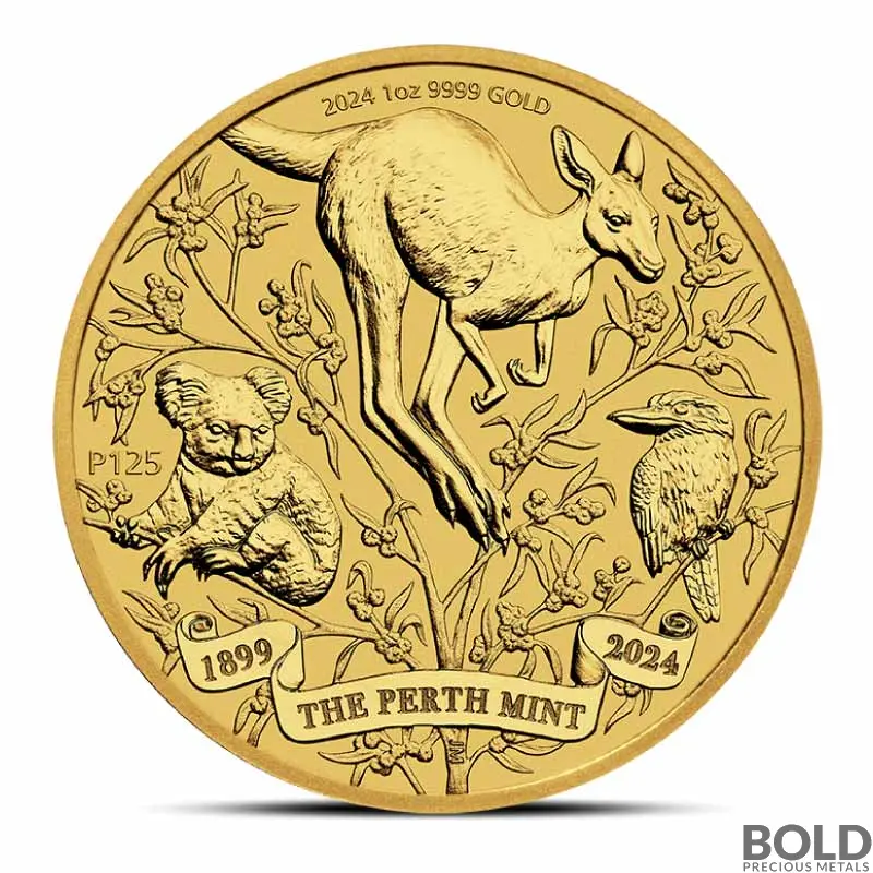 2024 1 oz Perth Mint 125th Anniversary Gold Coin (BU)