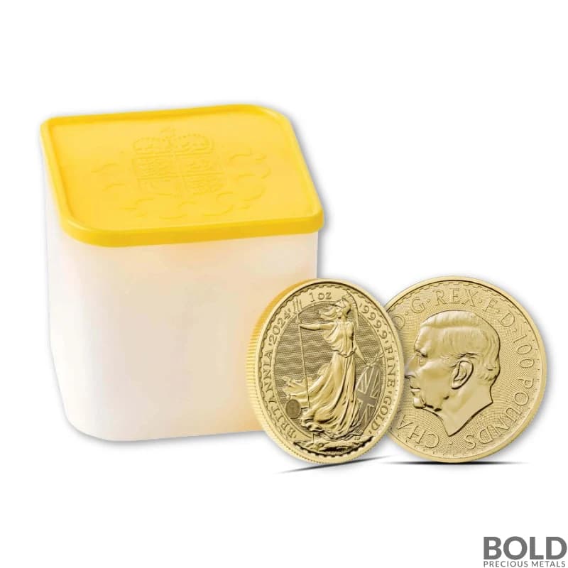 2024 1 oz Britannia Gold Tube (10 Coins, BU)