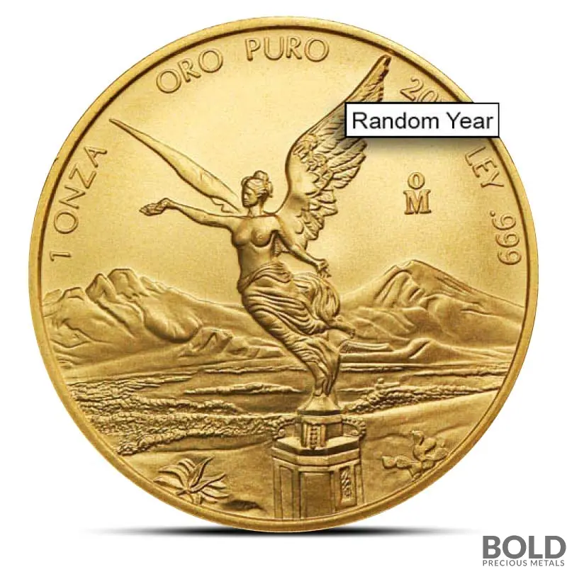 1 oz Mexican Libertad Gold Coin (BU, Random Date)