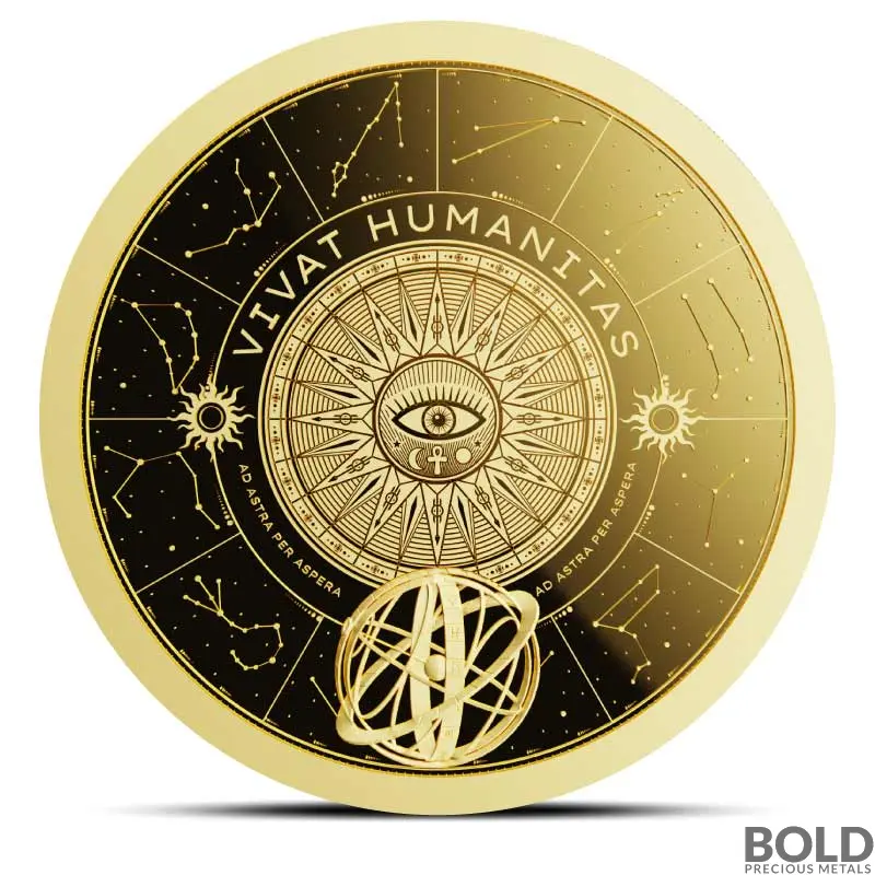 2024 1 oz Tokelau Vivat Humanitas Gold Coin (Prooflike)