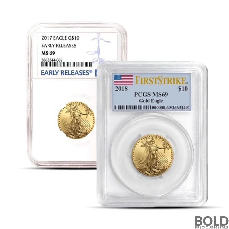 1/4 oz America Gold Eagle MS69 Coin (Random, NGC)
