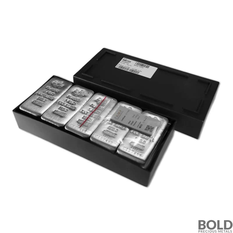 1 Kilo PAMP Suisse Silver Bar - Box of 15